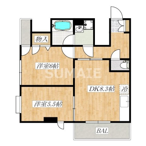 リラ・ピラミゼの間取り|南東向きの角部屋です☆
