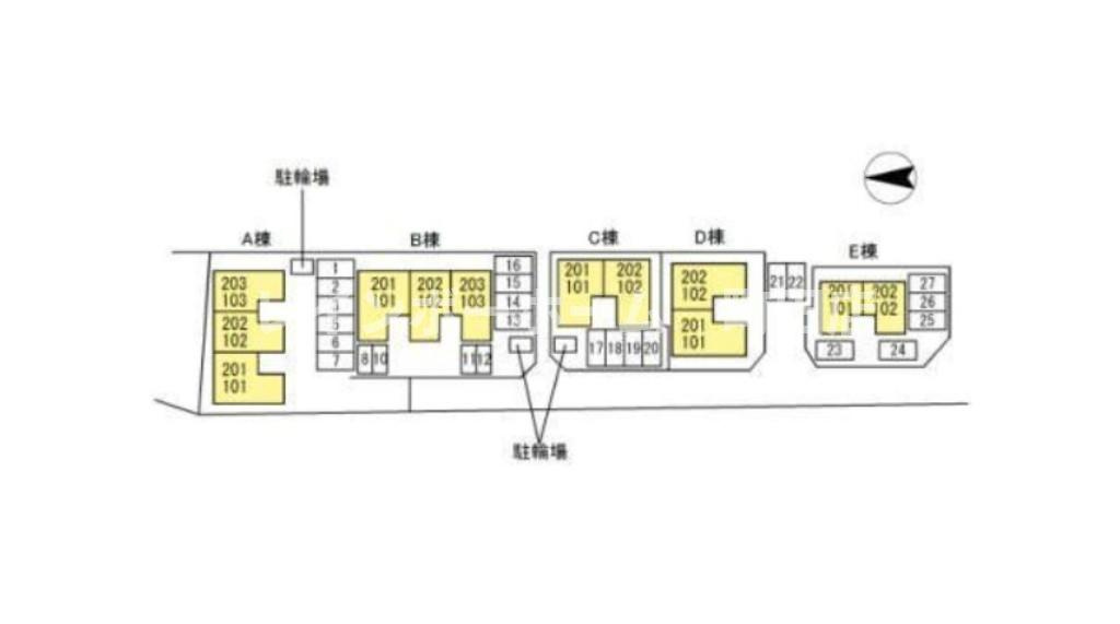 アタラクシアC※初期費用分割あと払いサービス利用可能物件の区画図