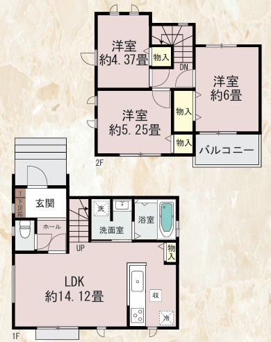福岡市南区老司３丁目661番　A号棟の間取り