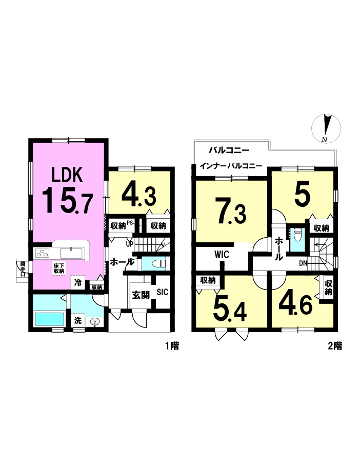磐田市掛塚新町 3期の間取り|5LDKの間取りになります。