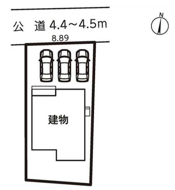 磐田市掛塚新町 3期の区画図|1号棟の区画図になります。