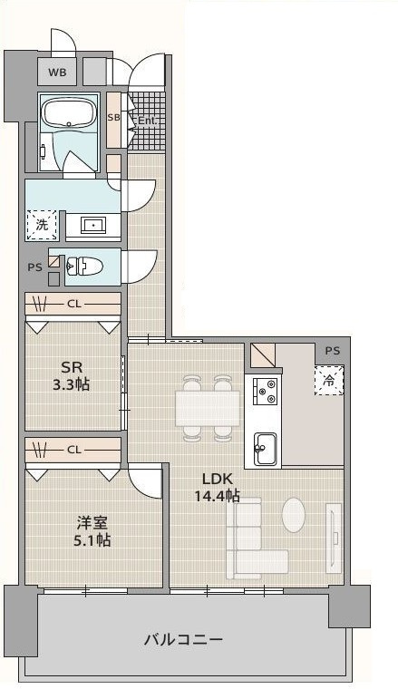 さくらマンション小松川（11階部分）／仲介手数料無料／新規フルリノベーションの間取り
