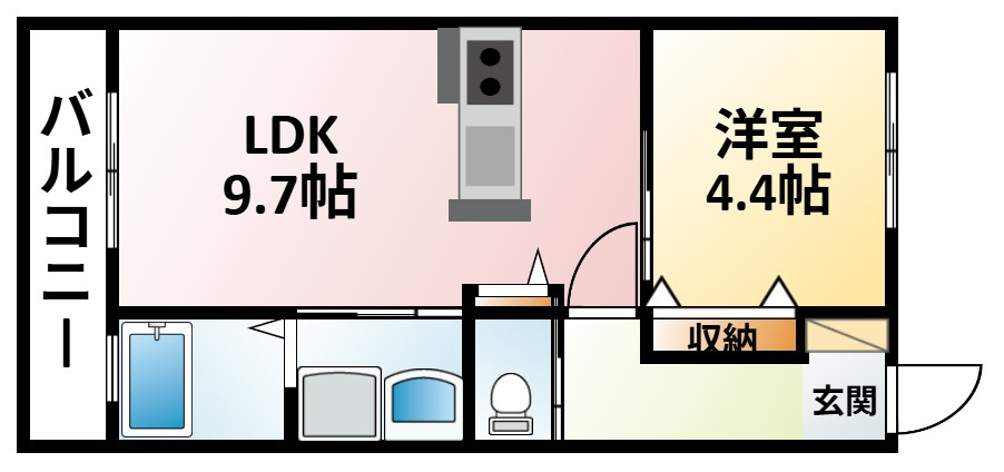 エクレール田中Ⅱの間取り