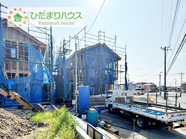 【外観】 | 取手市藤代南3期　新築戸建　1号棟 | たっぷりの陽光と心地よい風が舞い込む住まい♪
7月23日撮影