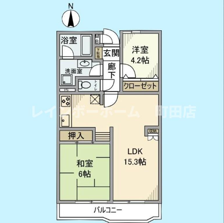 グレイスさがみ野※初期費用分割あと払いサービス利用可能物件の間取り