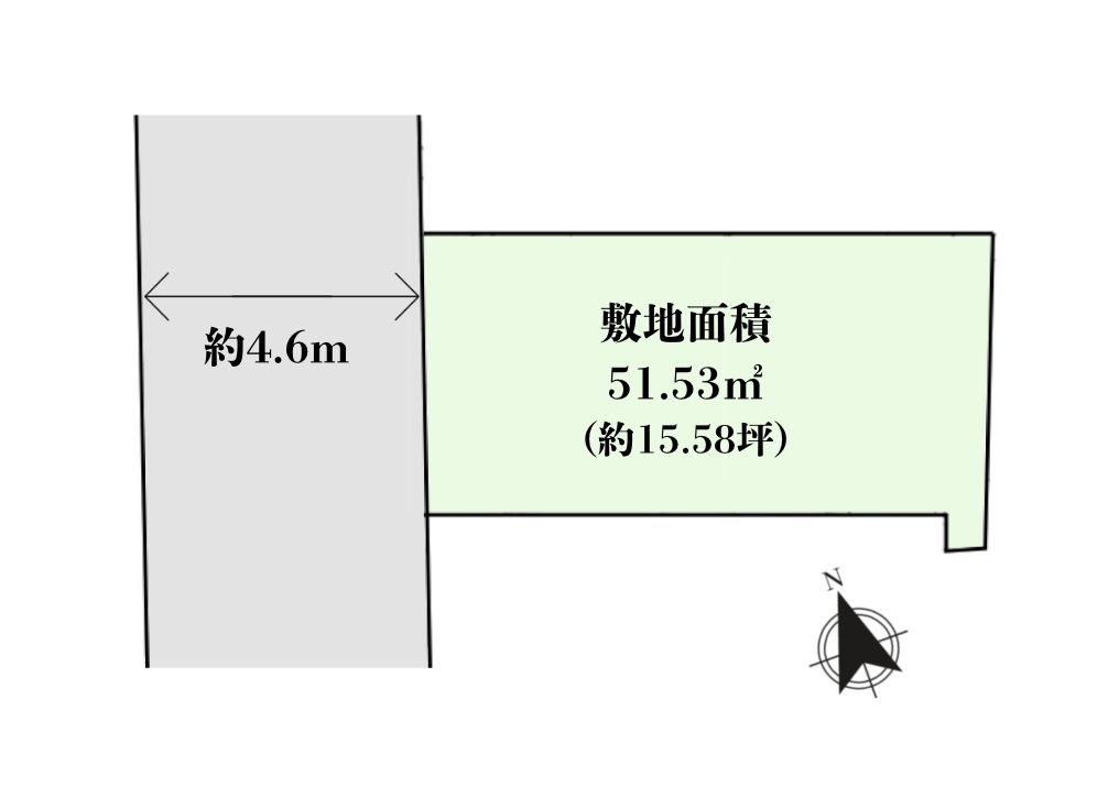 世田谷区梅丘３丁目の売地の区画図