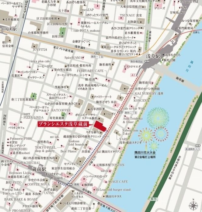 ブランシエスタ浅草蔵前の地図