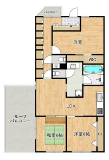 【間取り】 | 東急ドエル・アルス長居公園 | 南西角部屋！日当り・通風良好！明るく風通しも良く、大変居心地の良い空間となっております♪ぜひ現地でお確かめください！