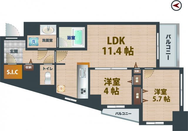 【間取り】 | エミリブ練馬 | 2LDKのお部屋です。