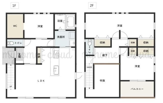 一宮徳谷　中古戸建の間取り