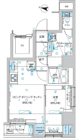 エストゥルース入谷の間取り