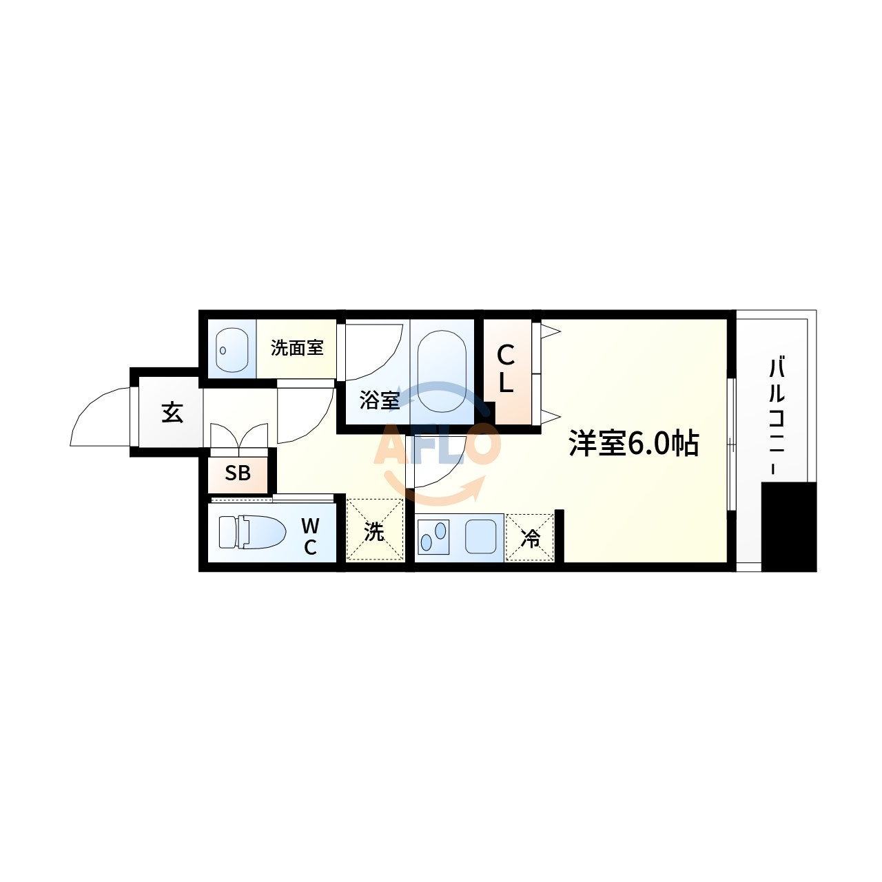 パークフラッツ弁天町駅前の間取り|ミッドフラッツ弁天町駅前　間取り