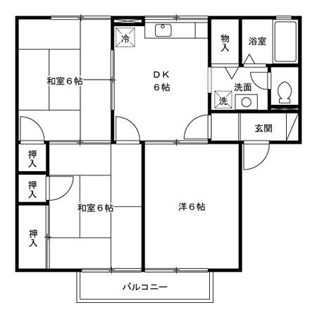 レジデンス西村　A棟の間取り