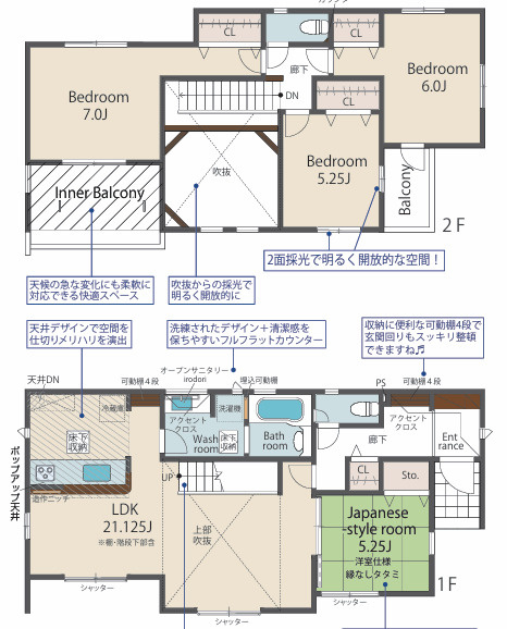 福岡市東区香椎台２丁目　１号棟の間取り