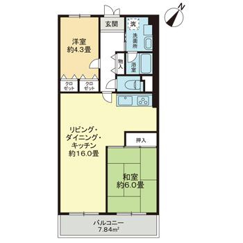 北越谷スカイハイツの間取り