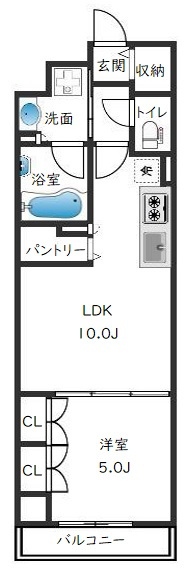 ベルジューレ越谷の間取り