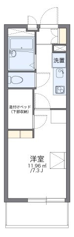 レオパレスヴィクトワールの間取り|代表的な間取のため実際の間取とは異なる場合があります
