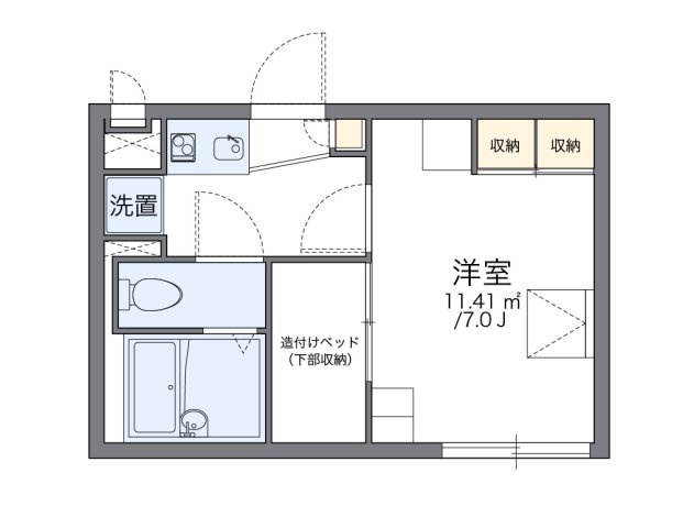 レオパレス翼Ⅱの間取り