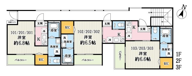 キャメル北越谷6の区画図