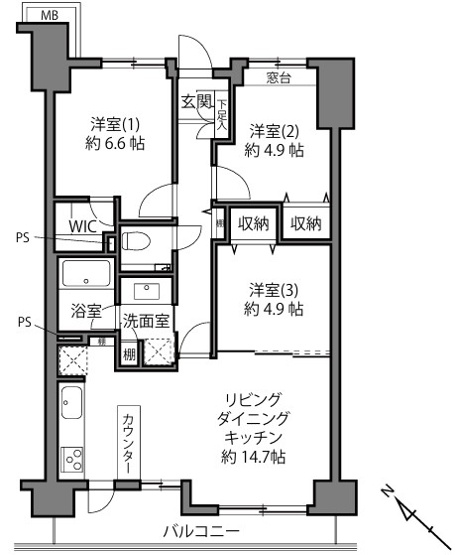 【間取り】 | 千石パインマンション