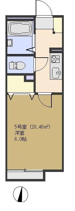 リバーサイド藍蓼（アイタデ）の間取り