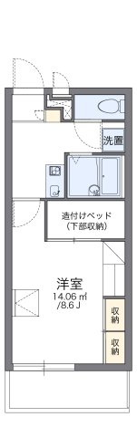 レオパレスＳＵＮＲＩＳＥⅡの間取り|代表的な間取のため実際の間取とは異なる場合があります