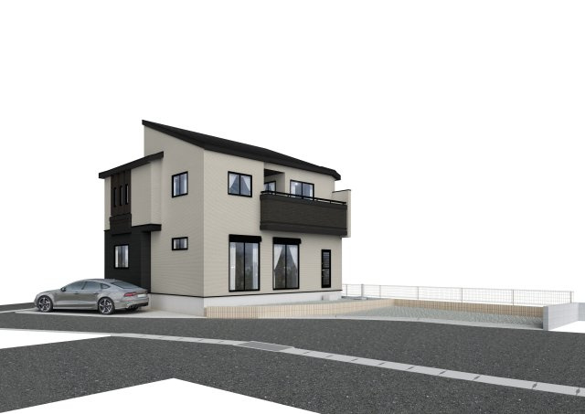 熊本市南区南高江１丁目の新築一戸建の外観パース