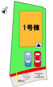 糟屋郡宇美町貴船２丁目８期　１号棟の区画図