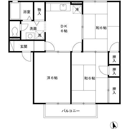 レジデンス西村　B棟の間取り