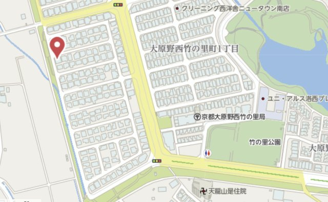 京都市西京区大原野西竹の里町1丁目　建築条件付き土地の地図