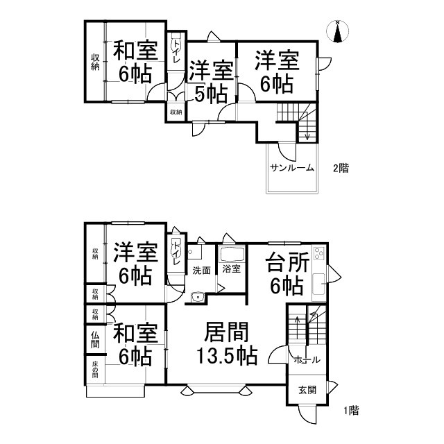 中古住宅　音更町下士幌北2線東の間取り