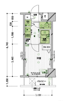 【間取り】 | パークウェル早稲田弐番館