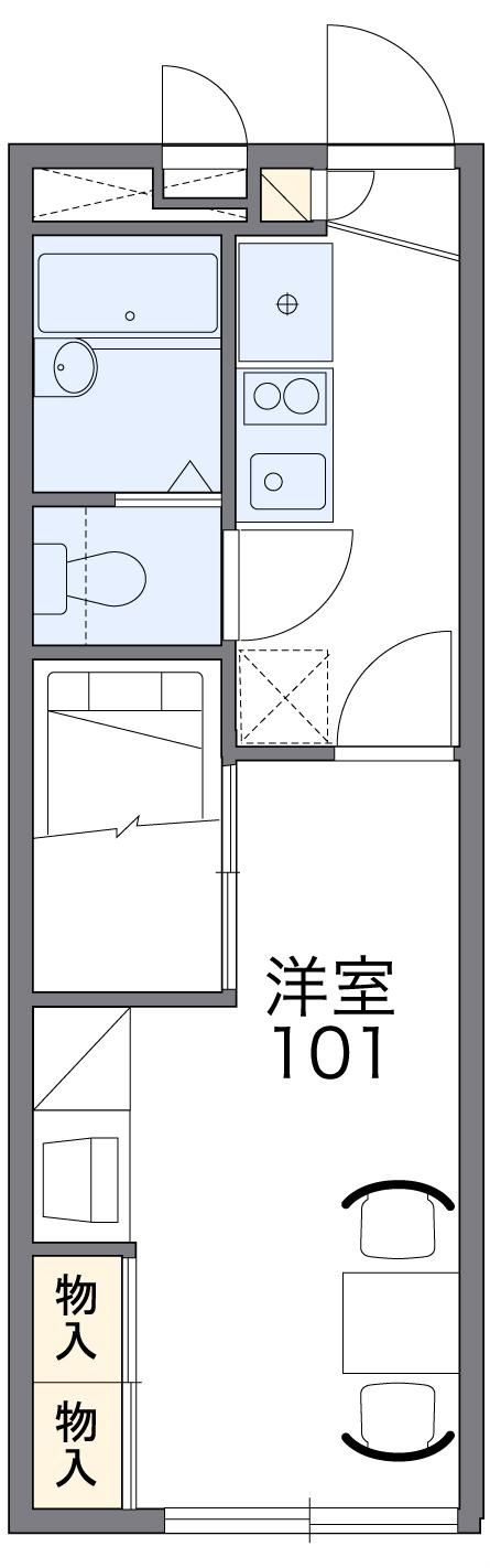 レオパレスイクシードⅡの間取り|画像2