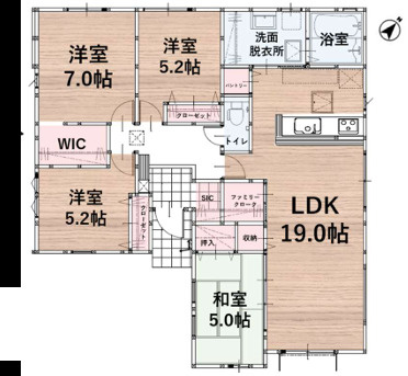 福岡市早良区野芥５丁目２期　１号棟の間取り