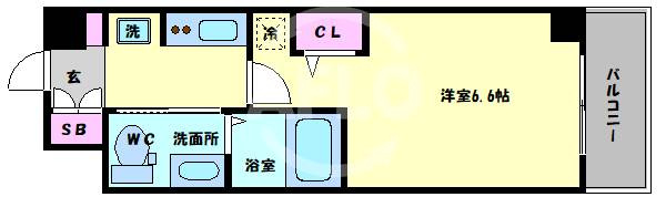 エステムコート難波WEST-SIDEⅡベイフレックス　波除小学校区の間取り|エステムコート難波WEST-SIDEⅡベイフレックス　間取り