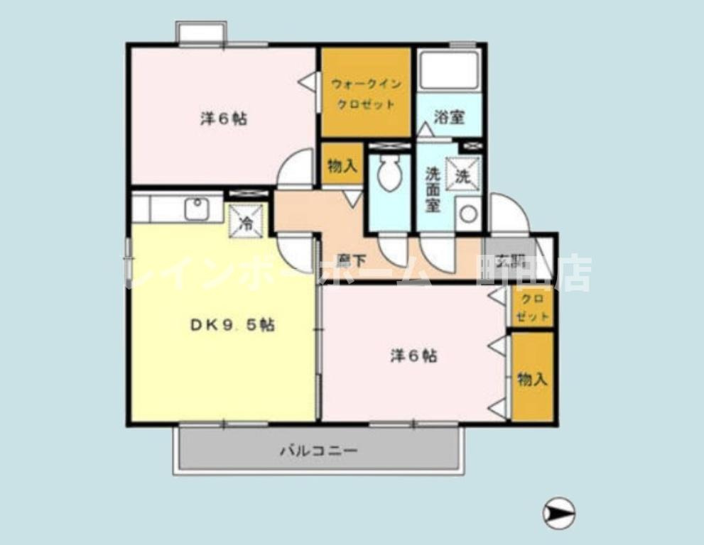 アタラクシアE※初期費用分割あと払いサービス利用可能物件の間取り