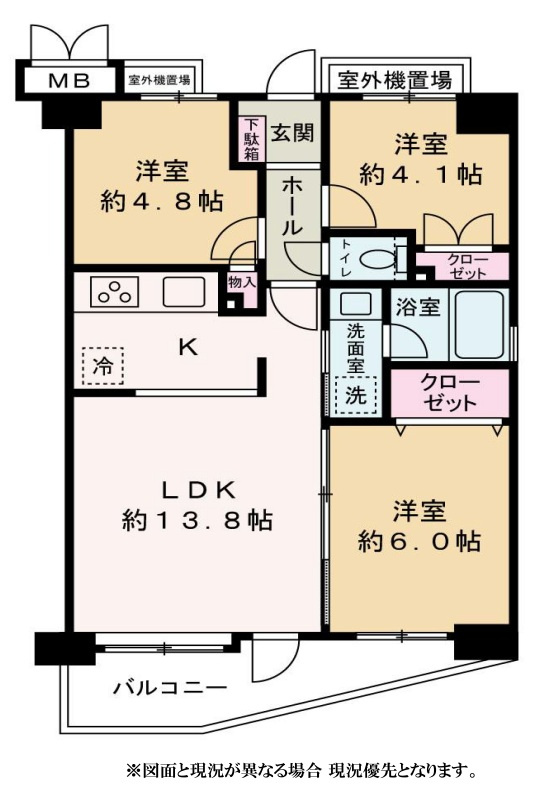 モアクレスト吉川の間取り|間取図