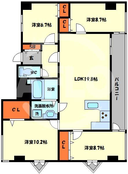ヴェスタ堀江の間取り|ヴェスタ堀江　間取り
