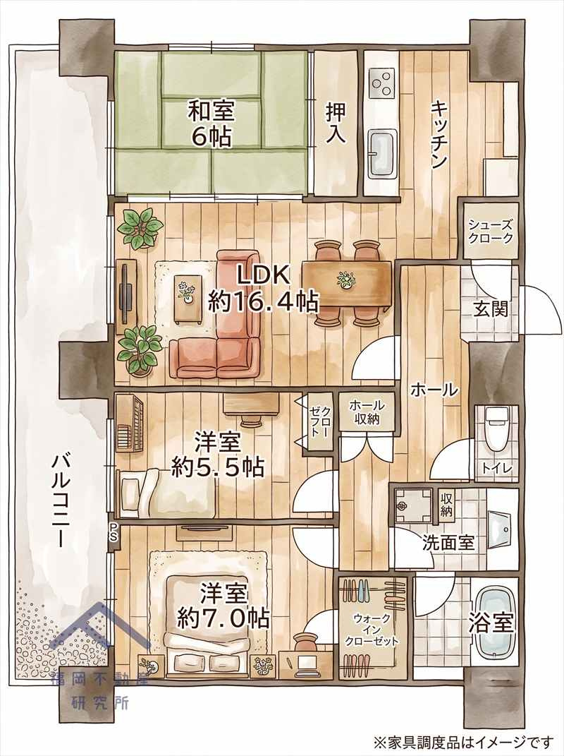 リベーラガーデンI棟の間取り