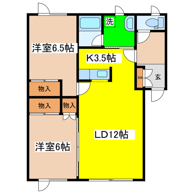 カレッジサイドの間取り