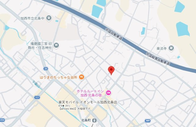 クレードルガーデン北条町栗田　第1　１号棟の地図