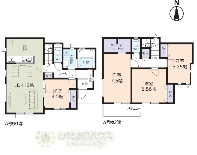 流山市平方433番　新築戸建　A号棟