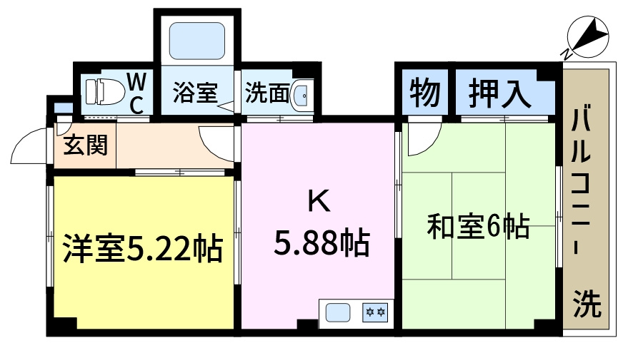 ペアシティマンション2の間取り