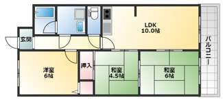 【間取り】 | ユーコート豊中