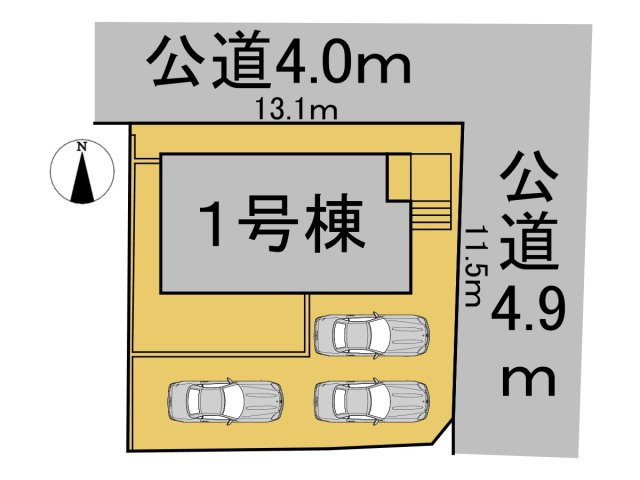 クワイエ　岐阜市西改田松の木第2　全1区画分譲の区画図|■区画図
■YAMADA電機の　ヤマダ不動産　株式会社リライフ　
いつでもお問合わせ下さい。