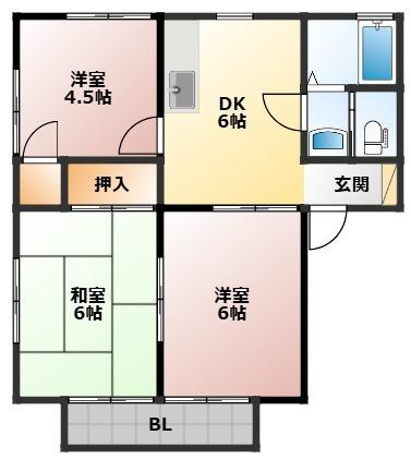 アーバンハイツ植松Aの間取り