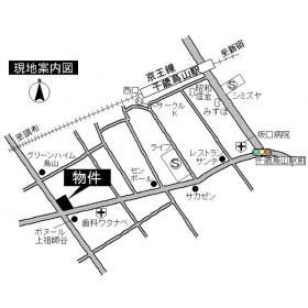クレストコート上祖師谷の地図