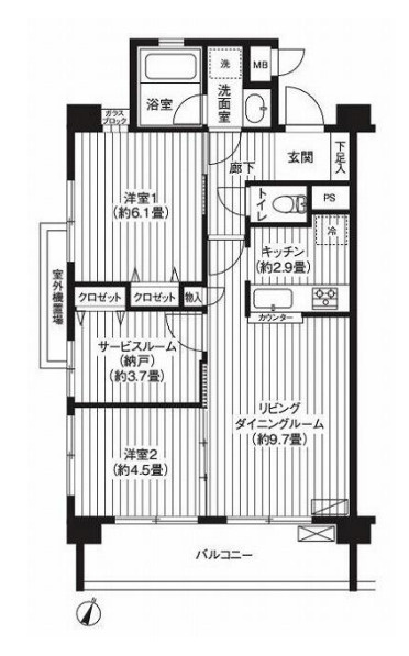 ブランネージュ多摩川の間取り