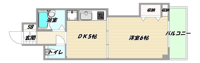 大阪市淀川区西中島３丁目の賃貸マンションの間取り