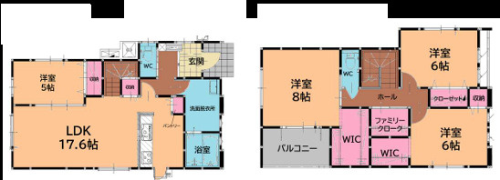 福岡市東区奈多3丁目1期　３号棟の間取り